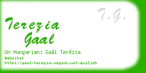 terezia gaal business card